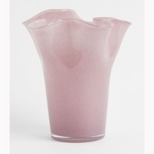 H&M Home Glass Vase Pink NWT